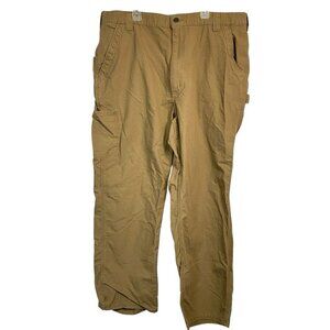 Carhartt 8151-DKH Carpenter Duck Work Pants Size 40x30 Dark Khaki Tan